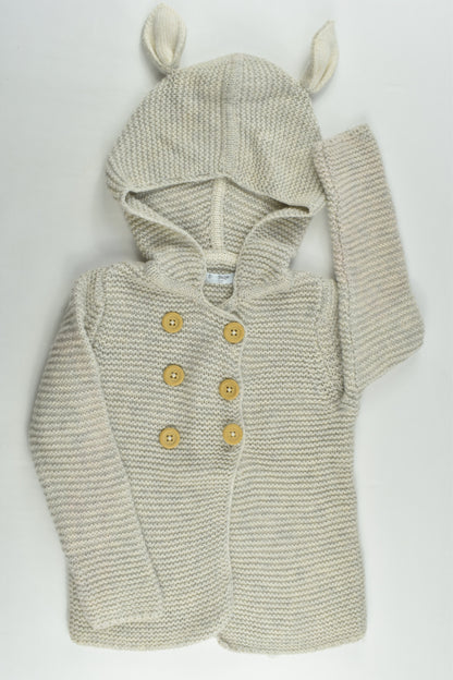 Baby Boden Size 1-2 Warm Hooded Knitted Cardigan