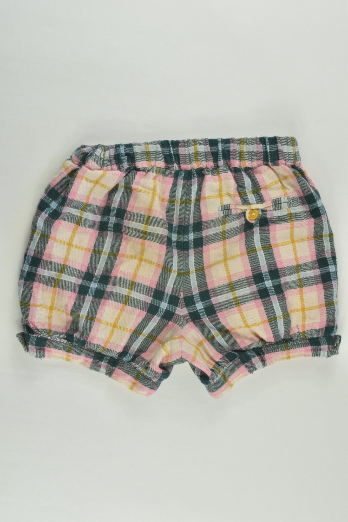 Baby Boden Size 2 (18-24 months) Lined Checked Flannelette Shorts