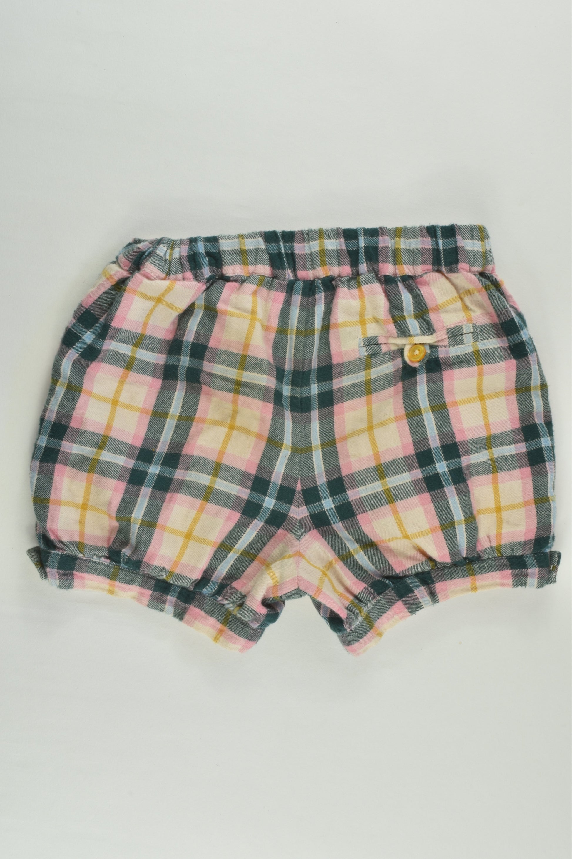 Baby Boden Size 2 (18-24 months) Lined Checked Flannelette Shorts