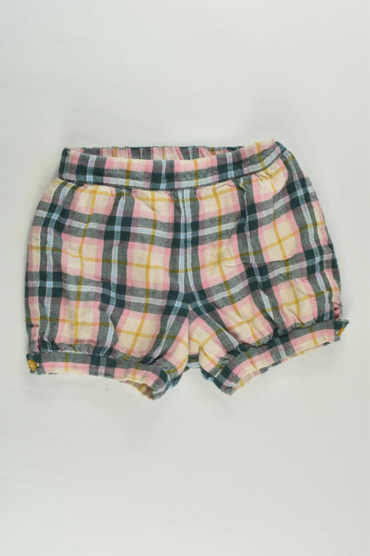 Baby Boden Size 2 (18-24 months) Lined Checked Flannelette Shorts