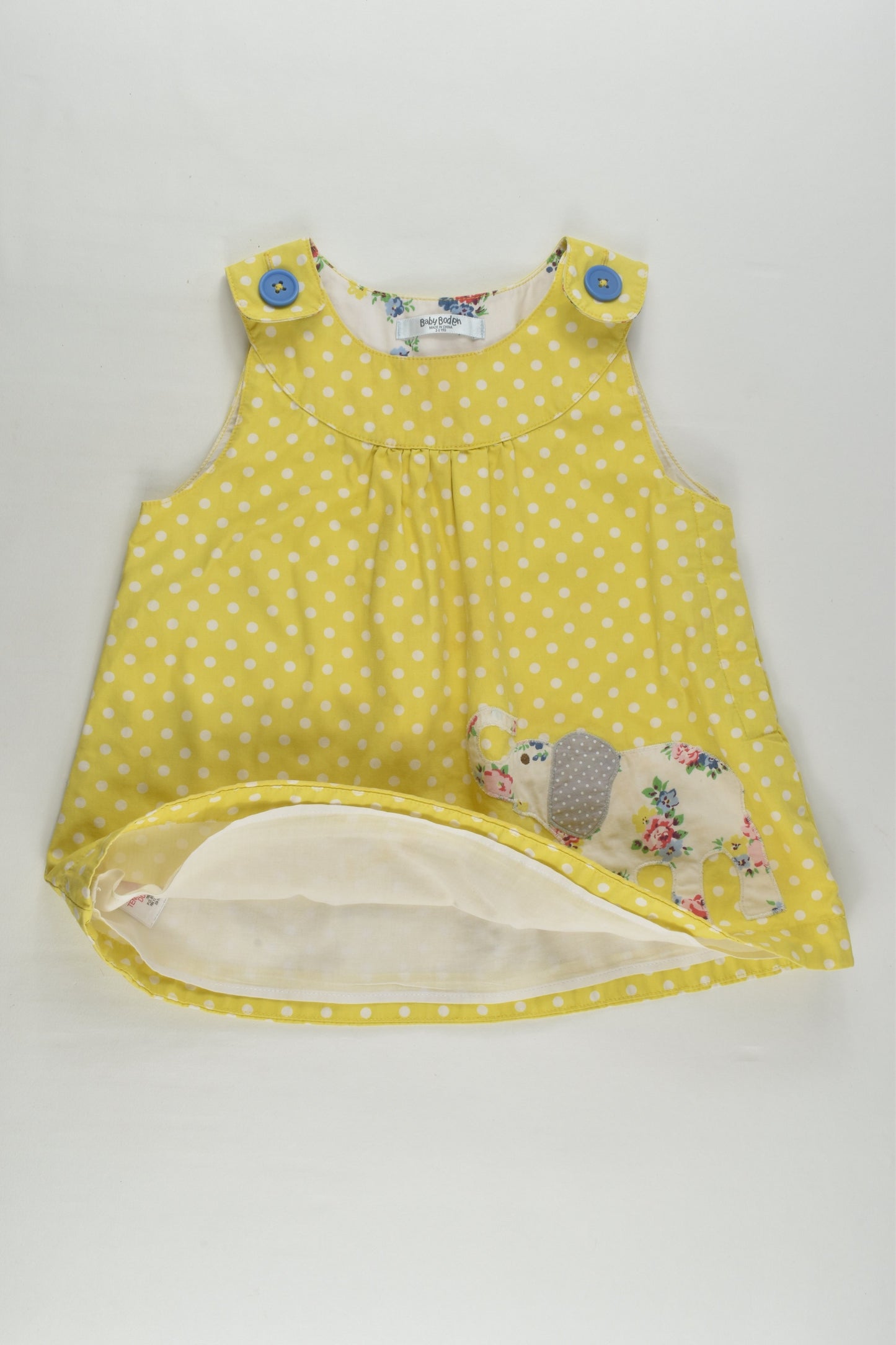 Baby Boden Size 2-3 Lined Elephant Blouse