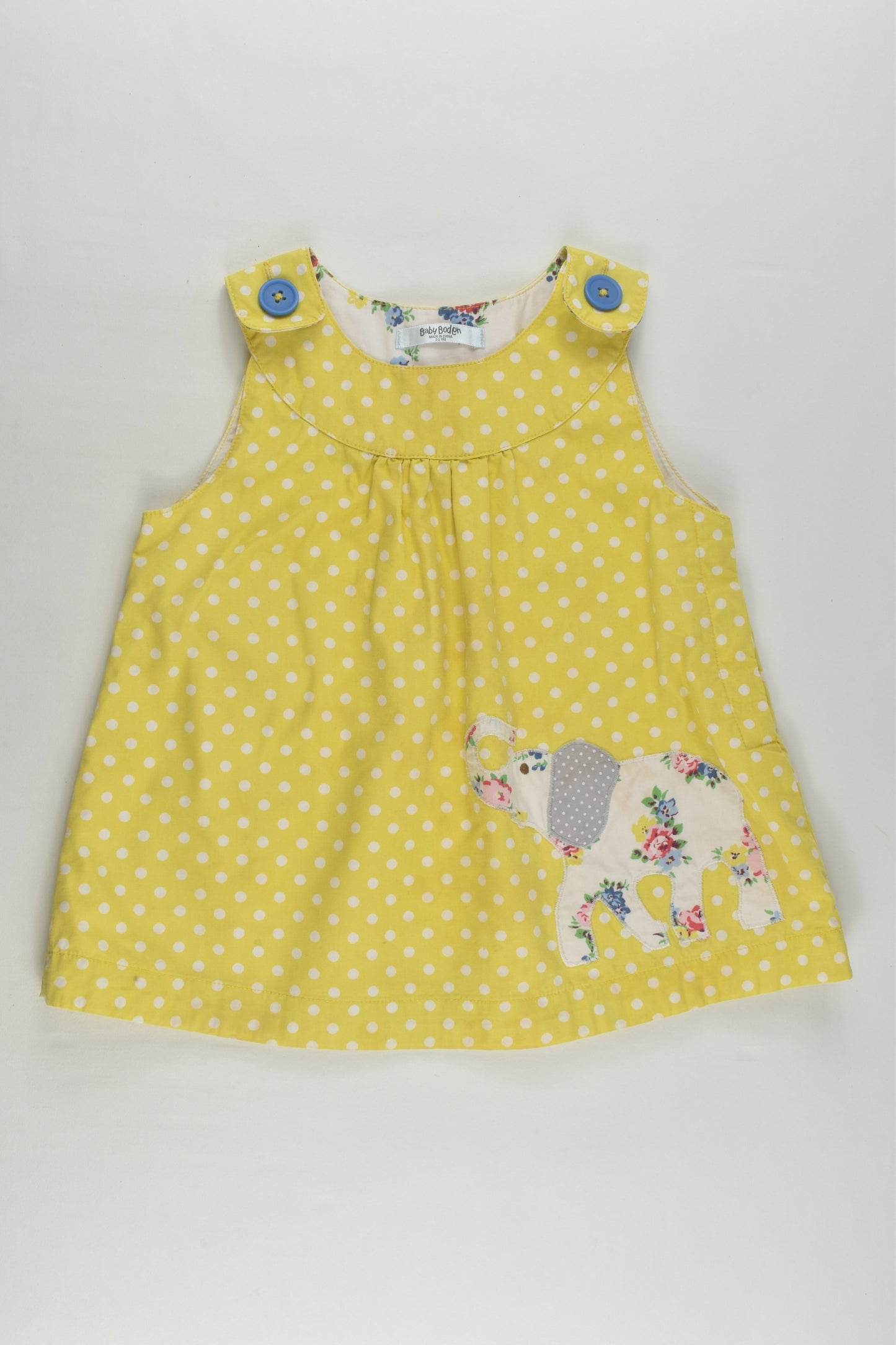 Baby Boden Size 2-3 Lined Elephant Blouse