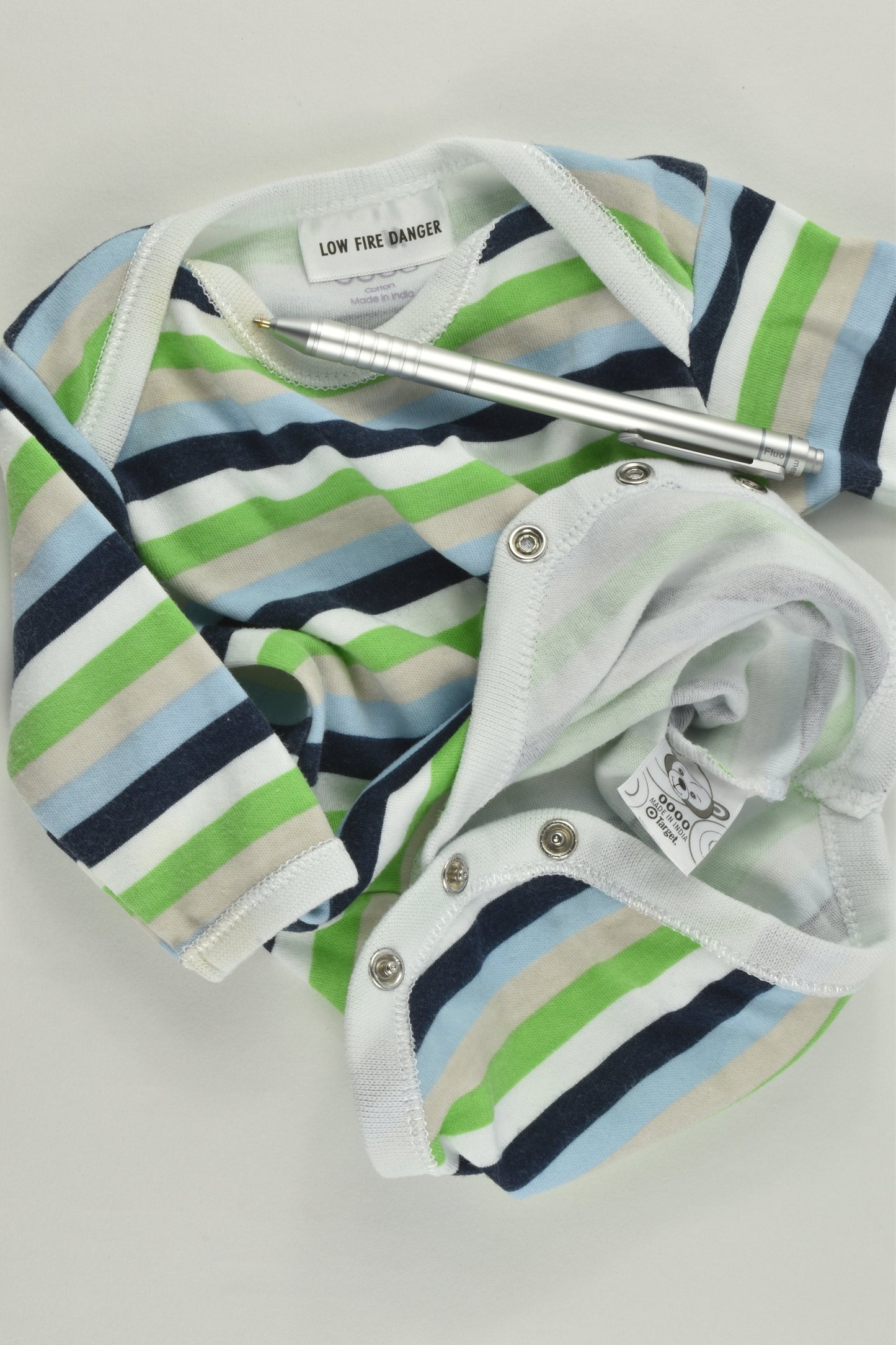 Baby Club Size 0000 Striped Bodysuit