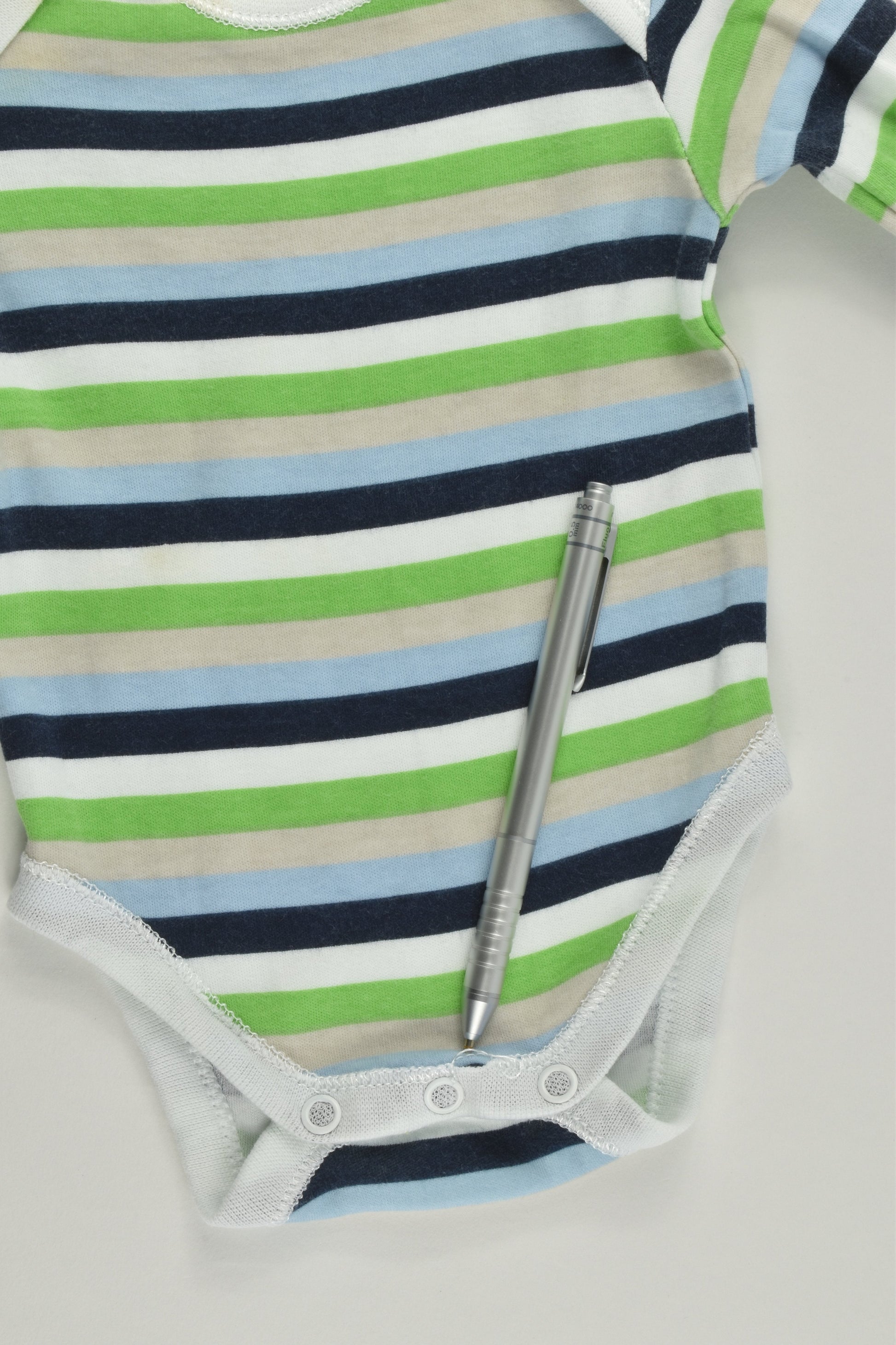 Baby Club Size 0000 Striped Bodysuit