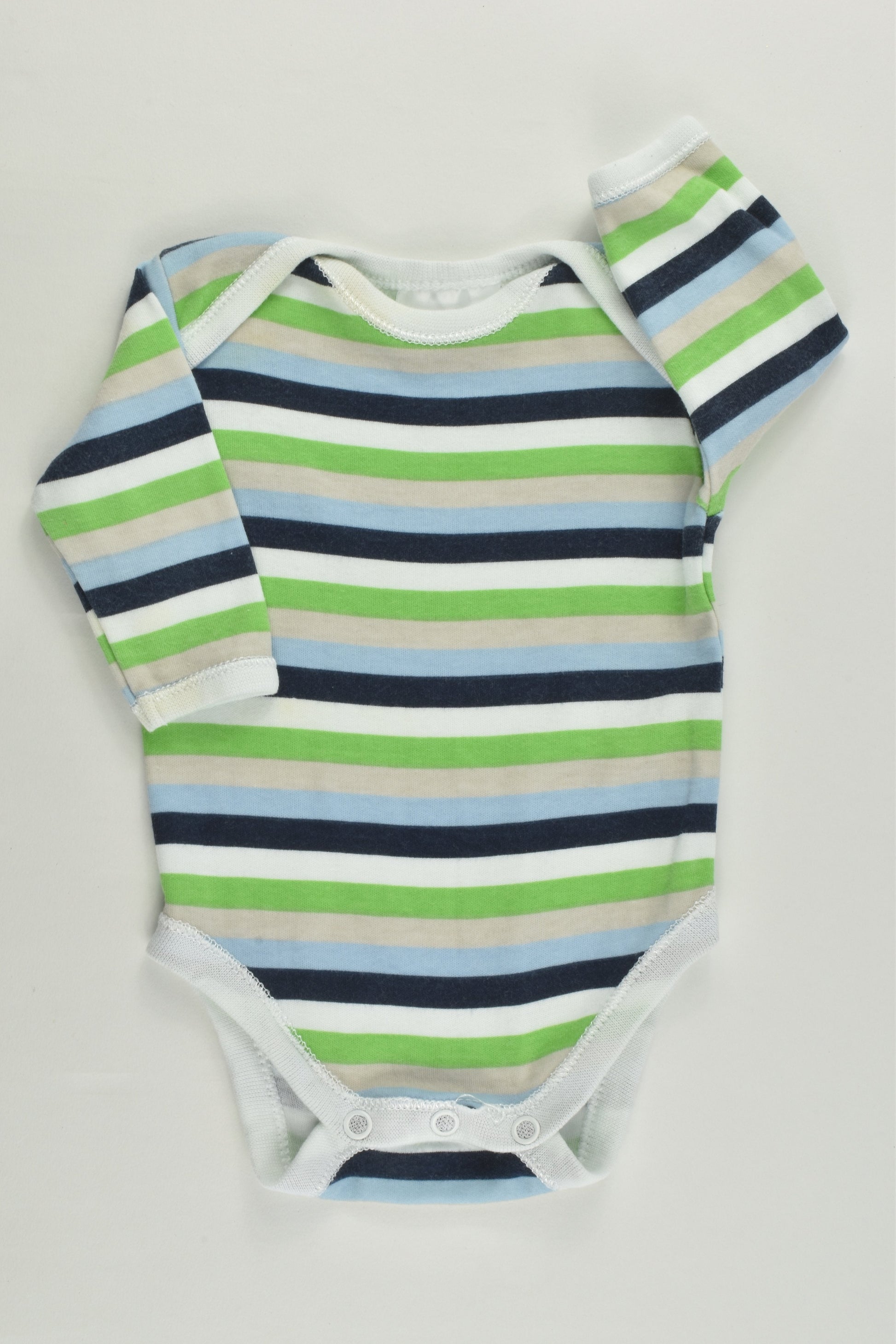 Baby Club Size 0000 Striped Bodysuit