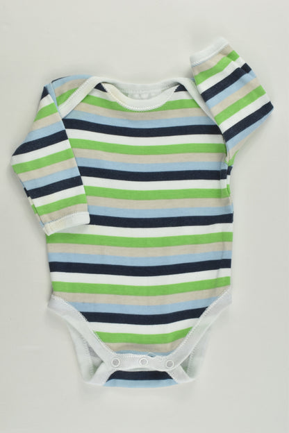 Baby Club Size 0000 Striped Bodysuit