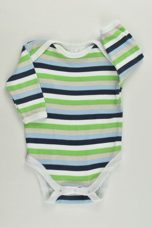 Baby Club Size 0000 Striped Bodysuit