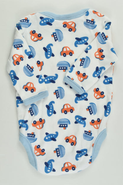 Baby Club Size 0000 Vehicles Bodysuit