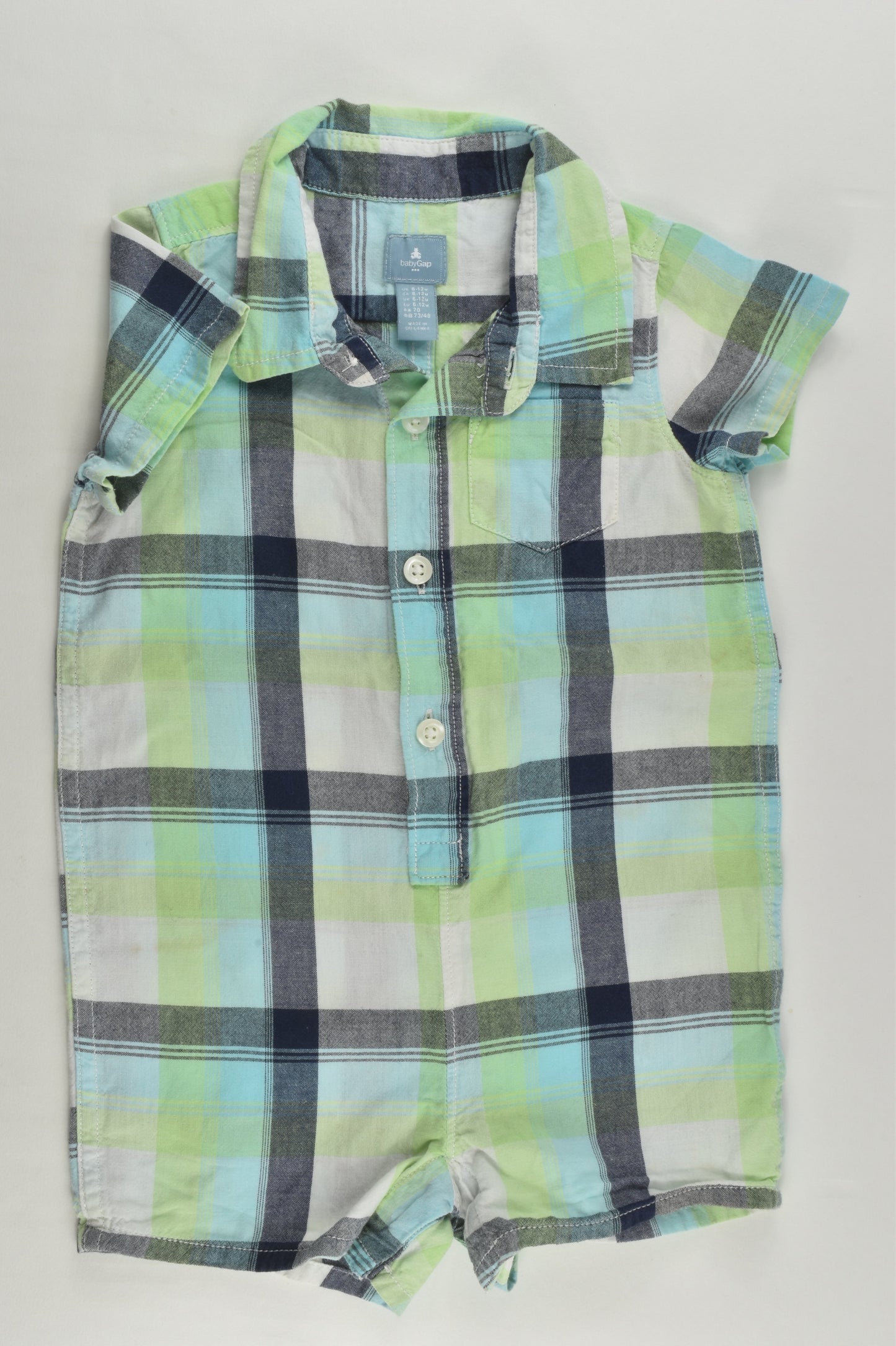 Baby Gap Size 0 (6-12 months) Checked Short Romper