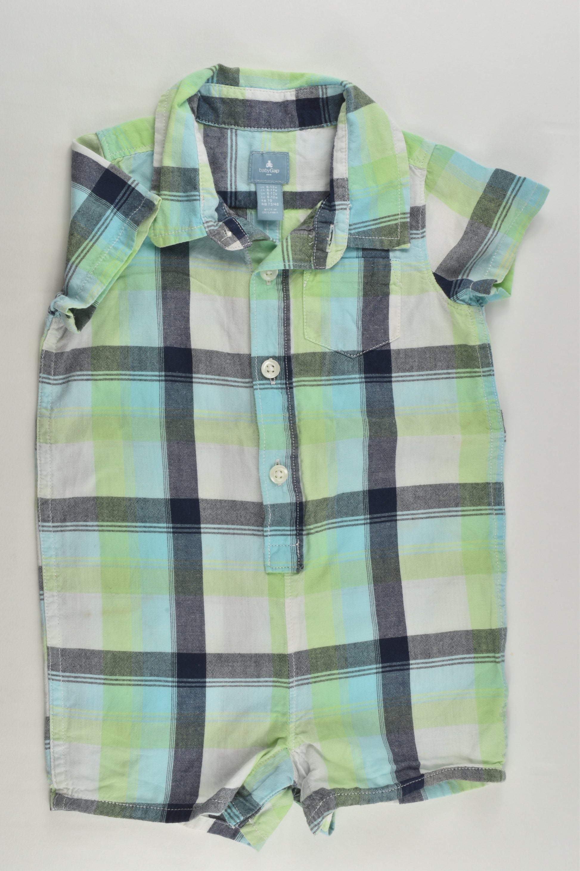 Baby Gap Size 0 (6-12 months) Checked Short Romper
