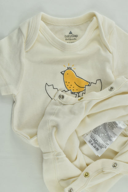 Baby Gap Size 0 (6-12 months) 'New In Town' Short Romper
