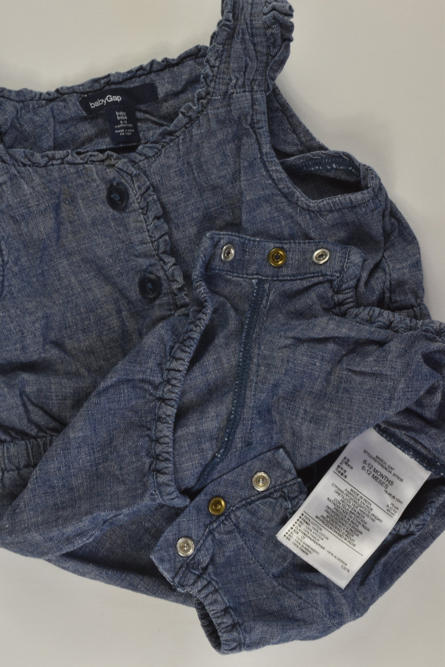 Baby Gap Size 0 Denim Bubble Romper