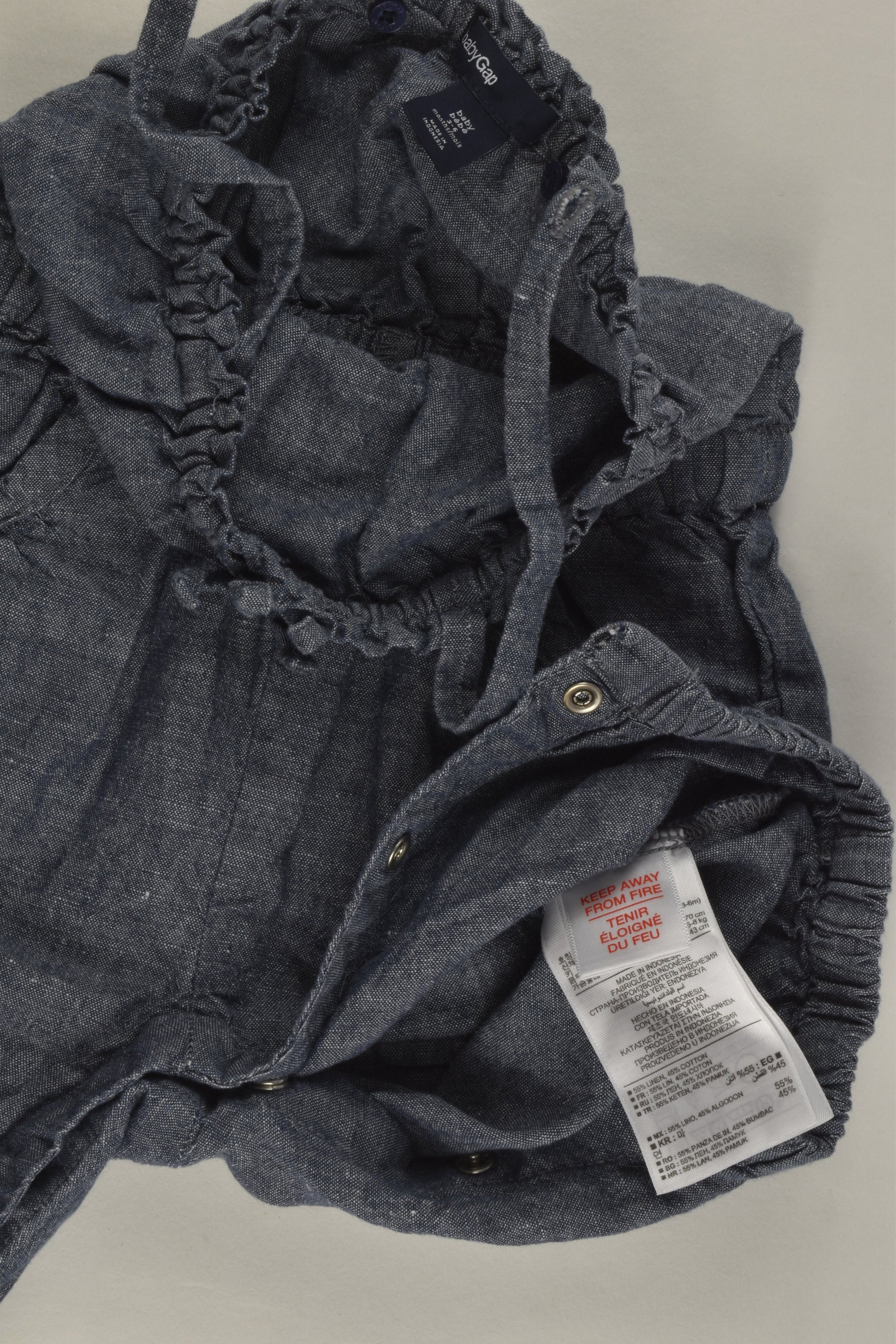 Baby Gap Size 00 (3-6 months) Linen Blend Playsuit