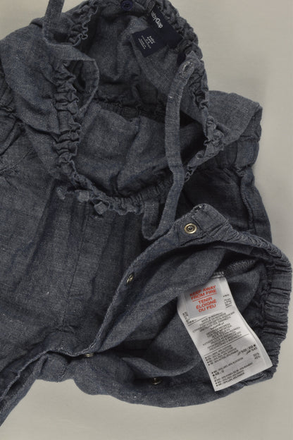 Baby Gap Size 00 (3-6 months) Linen Blend Playsuit