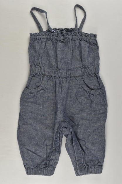 Baby Gap Size 00 (3-6 months) Linen Blend Playsuit