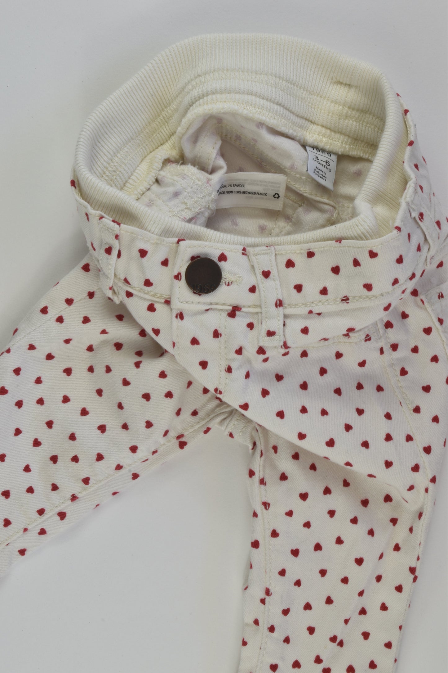 Baby Gap Size 00 Love Hearts Denim Pants