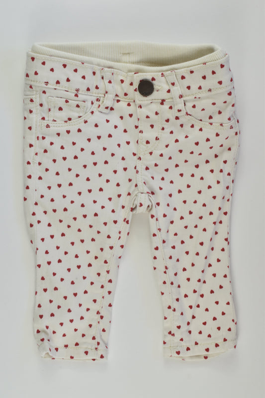 Baby Gap Size 00 Love Hearts Denim Pants