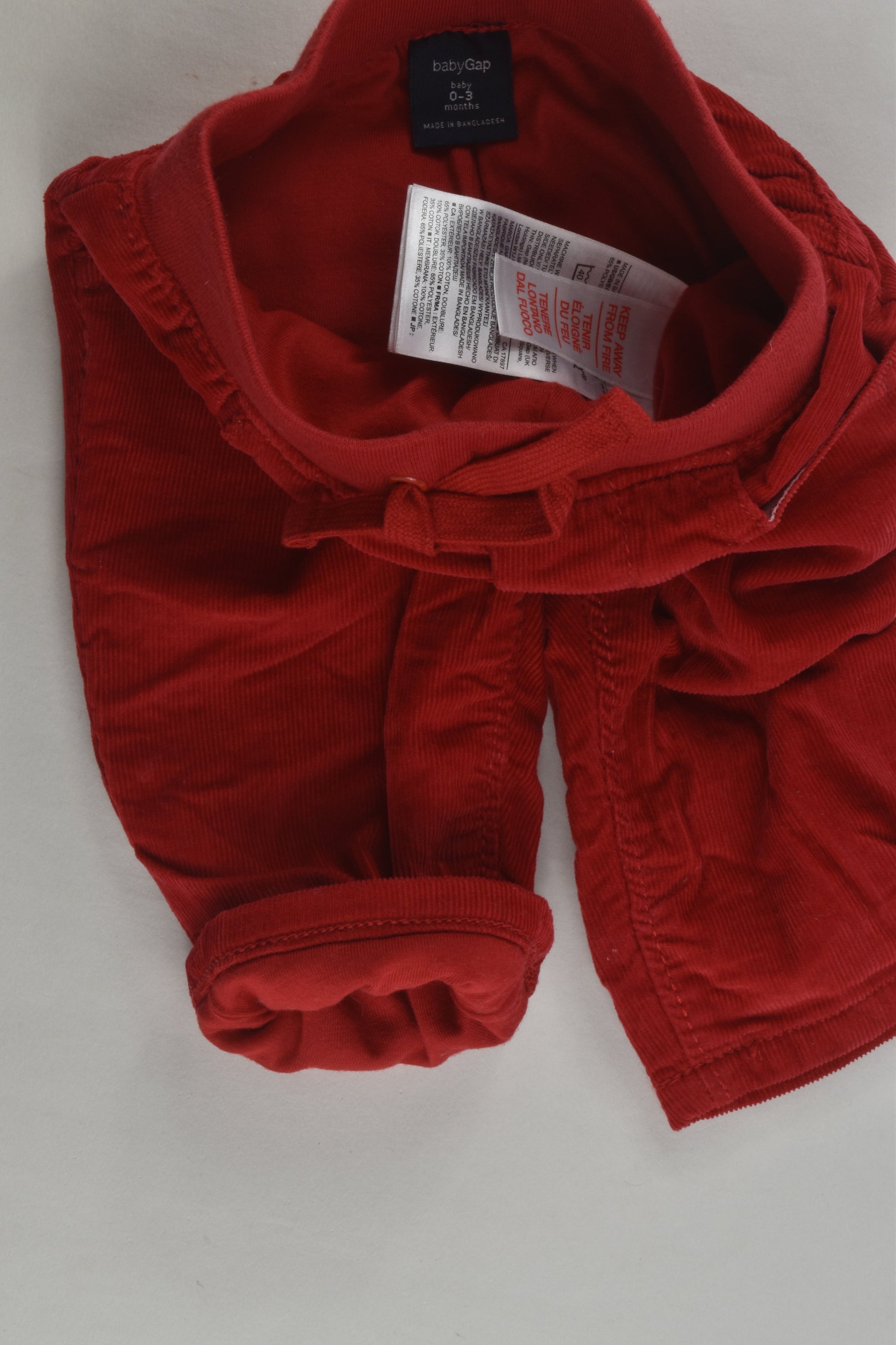 Baby Gap Size 000 Lined Cord Pants