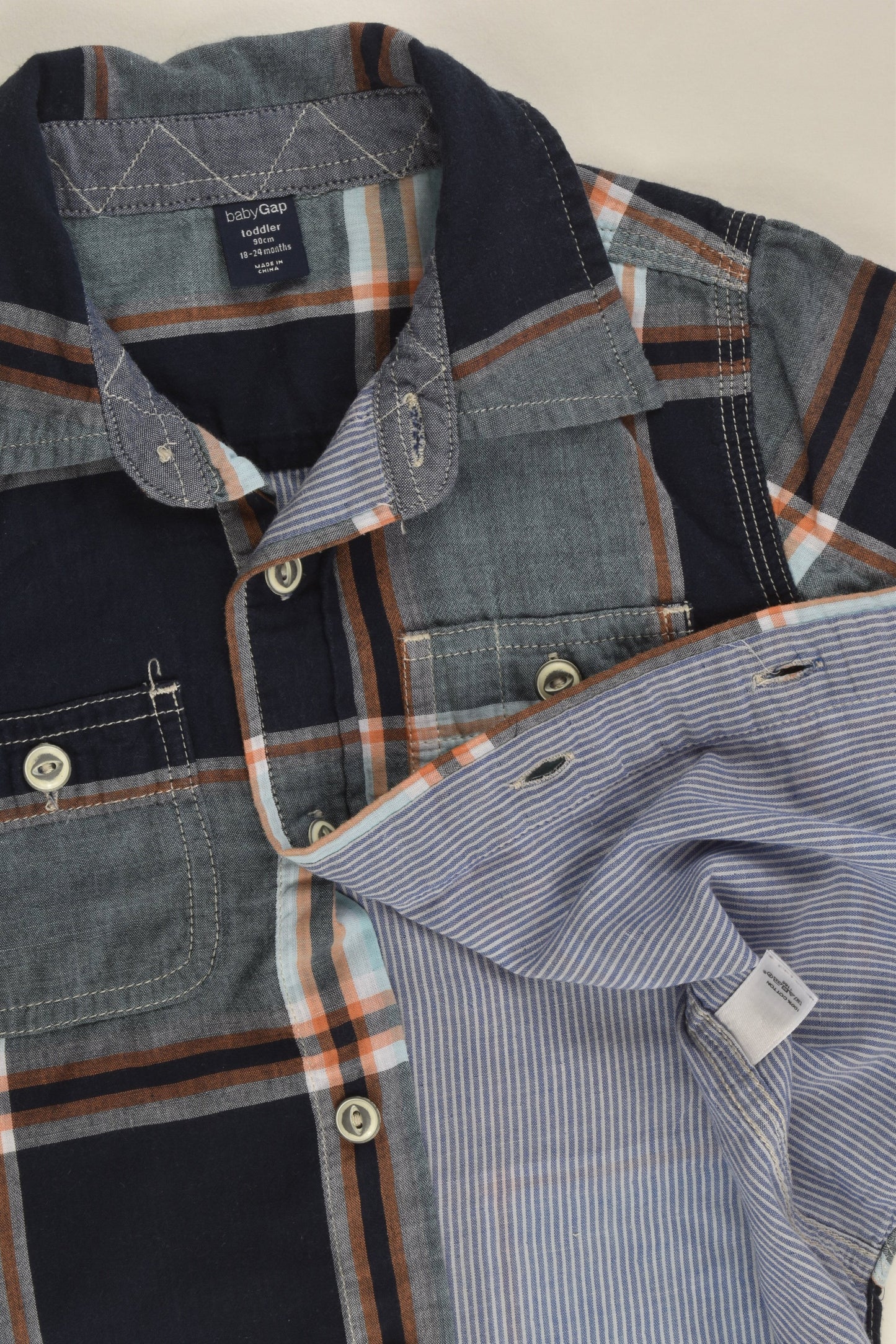 Baby Gap Size 1-2 (90 cm) Checked Shirt