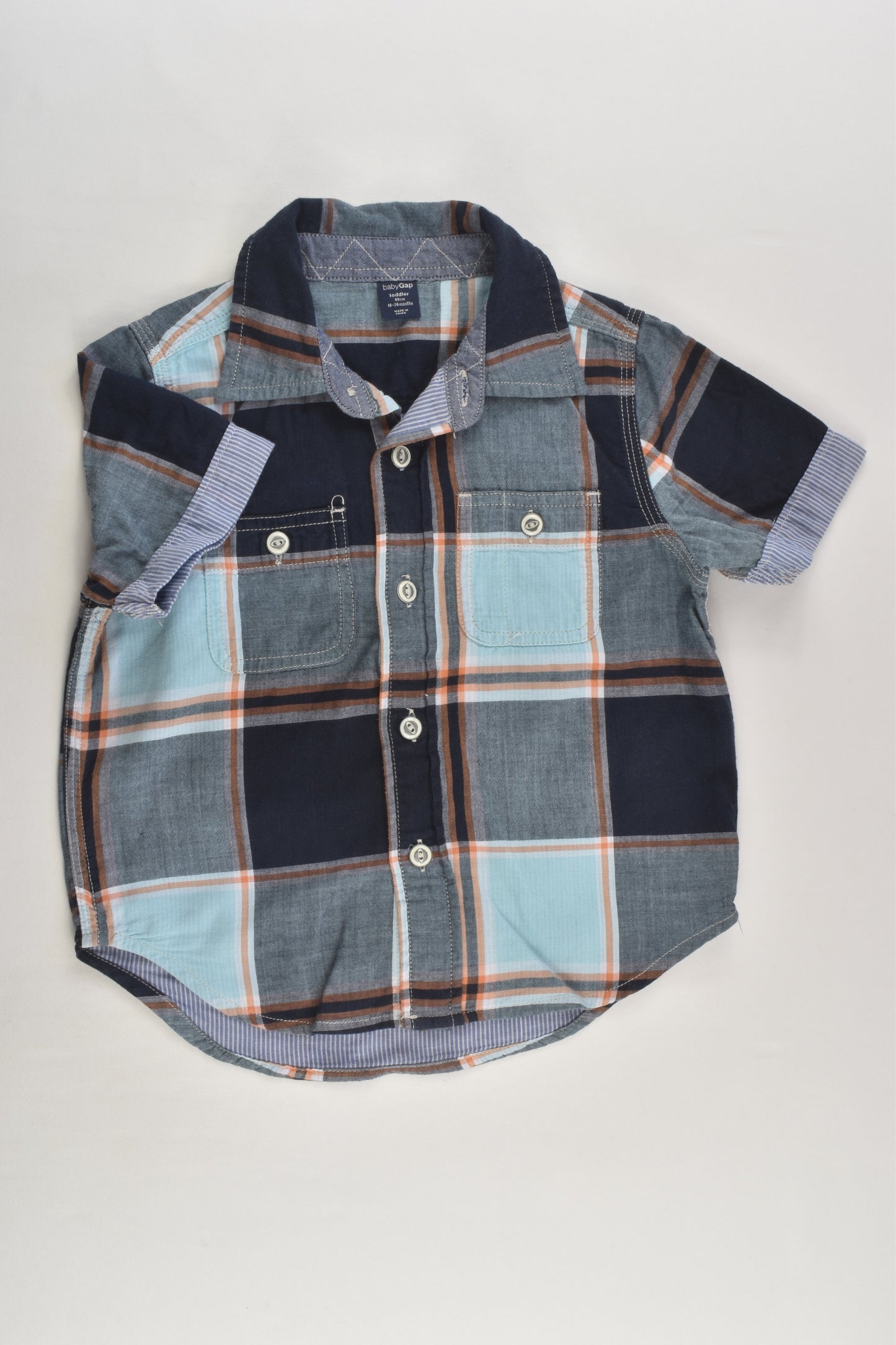 Baby Gap Size 1-2 (90 cm) Checked Shirt