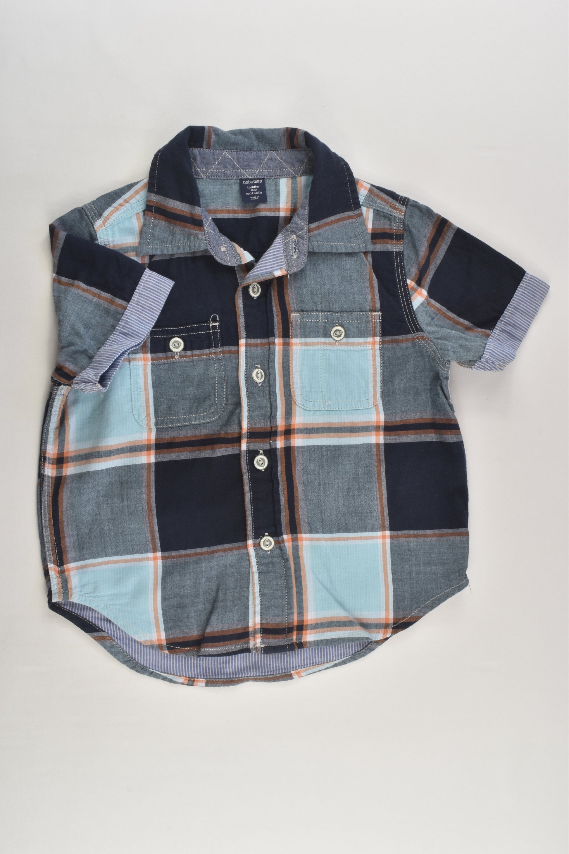 Baby Gap Size 1-2 (90 cm) Checked Shirt
