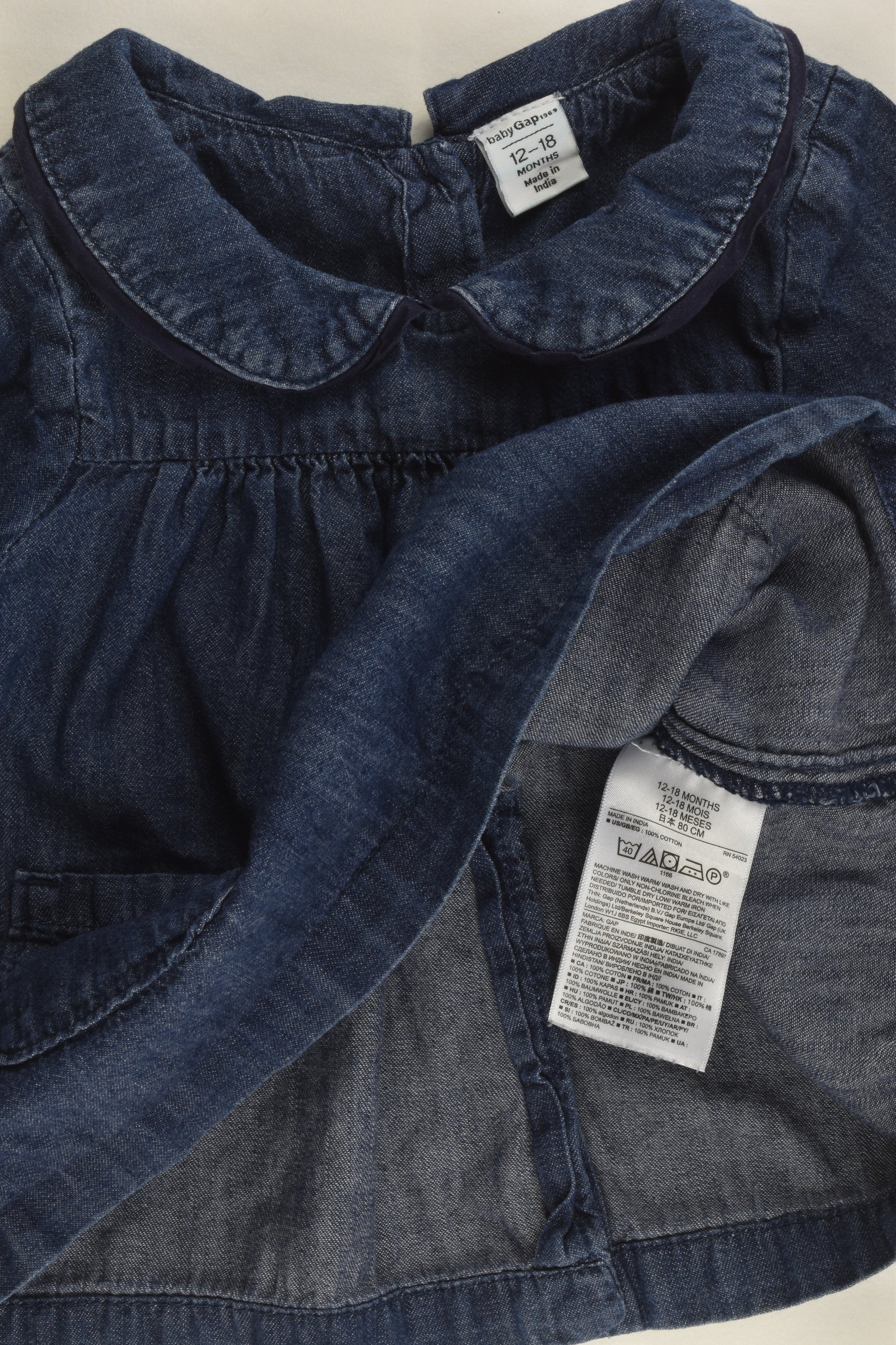 Baby Gap Size 1 (80 cm, 12-18 months) Lightweight Denim Blouse