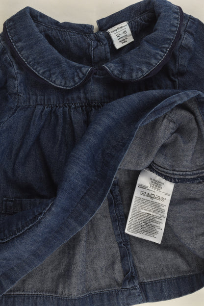 Baby Gap Size 1 (80 cm, 12-18 months) Lightweight Denim Blouse