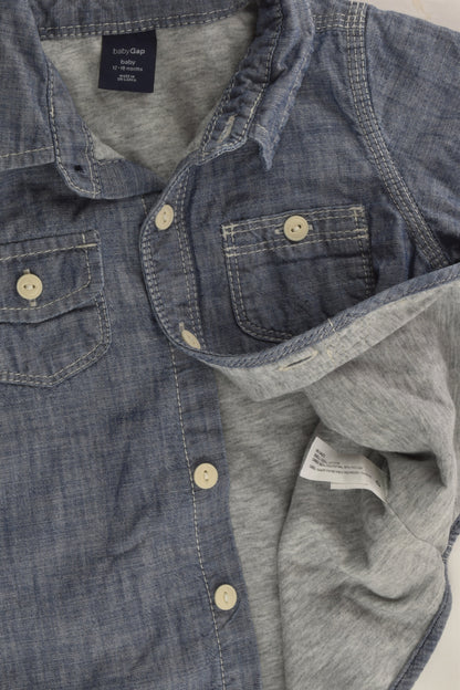 Baby Gap Size 1 Lined Denim Shirt