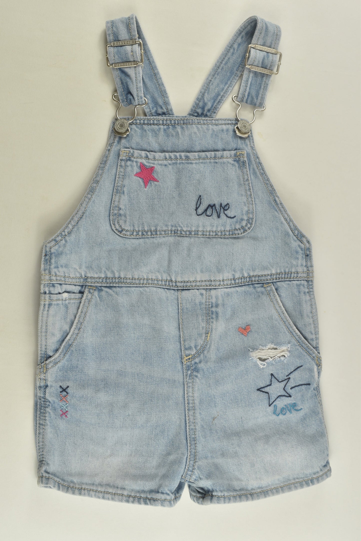 Baby Gap Size 2 Short Denim Overalls