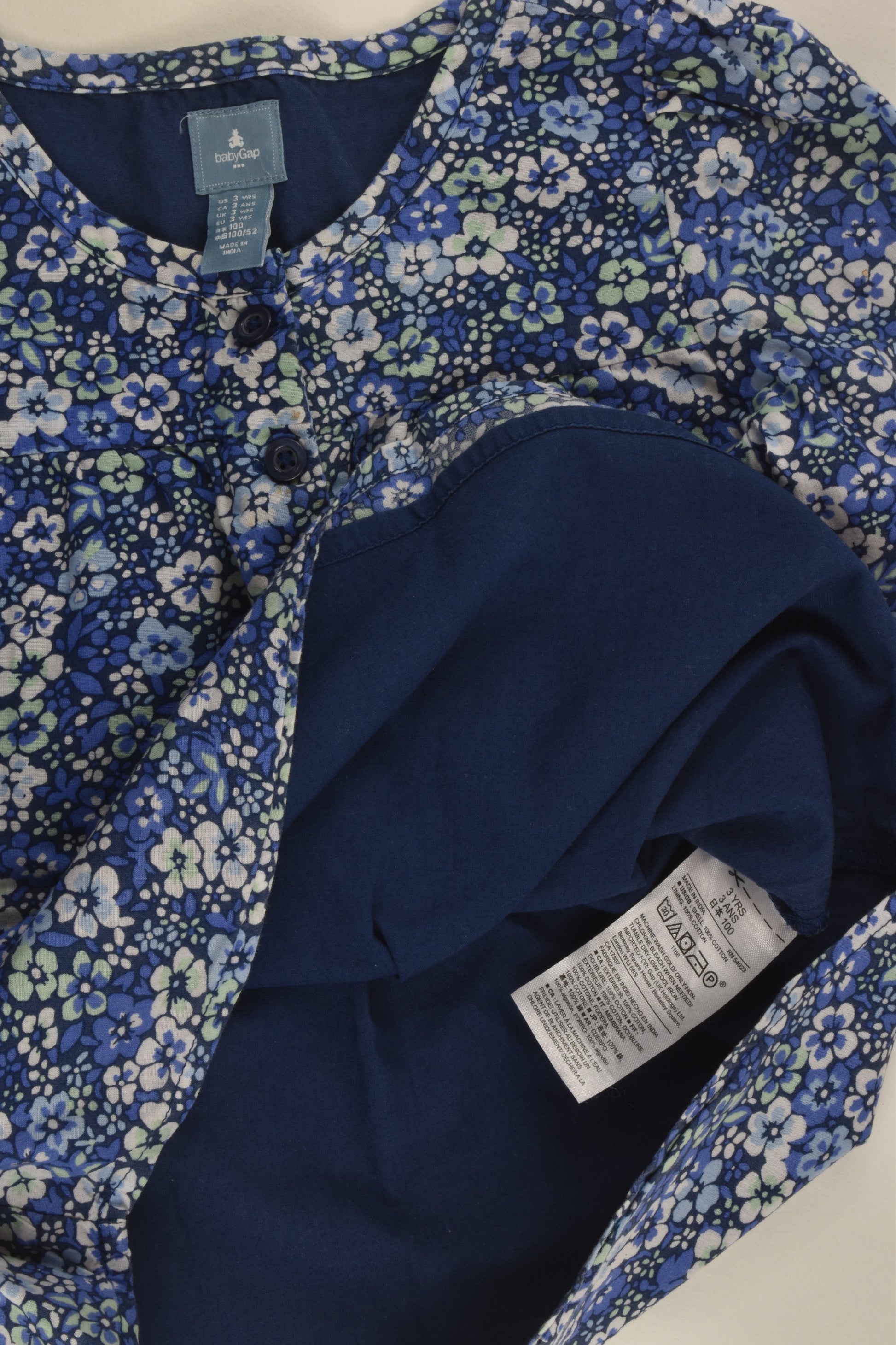 Baby Gap Size 3 Lined Liberty Print Blouse