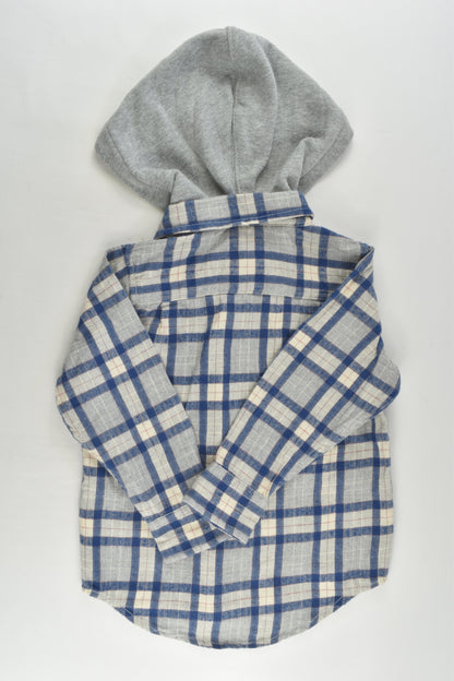 Baby Gap Size 4 Checked Flannelette Shirt with Hood