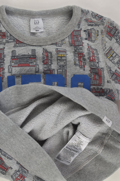 Baby Gap Size 4 'Hero' Fire Trucks Sweater