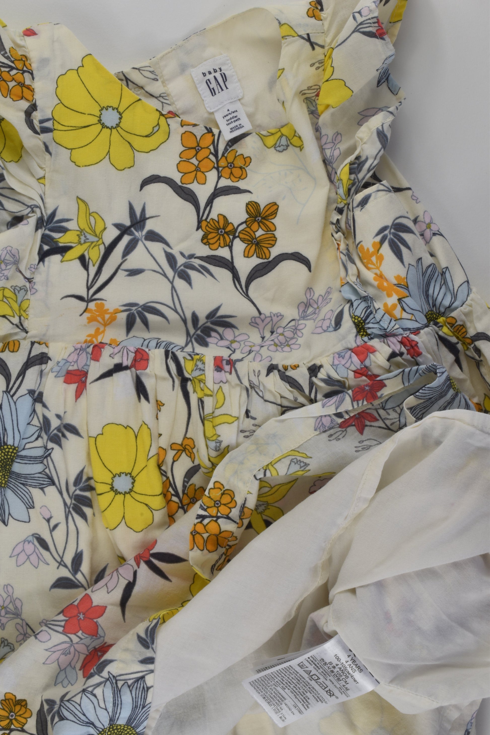 Baby Gap Size 4 Lined Floral Dress