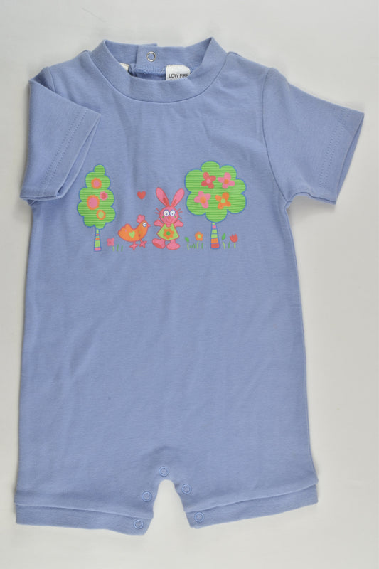 Baby Kids Size 0 Rabbit and Chicken Short Romper
