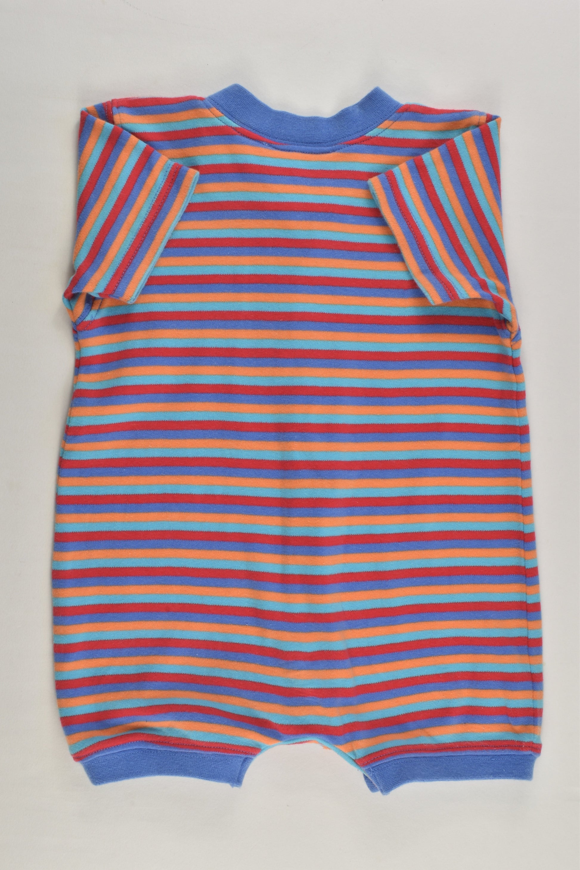 Baby Kids Size 00 Striped 'Cheeky Monkey' Short Romper