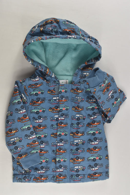 Baby M&Co Size 0 (6-9 months) Fleece Lined Cars Jacket