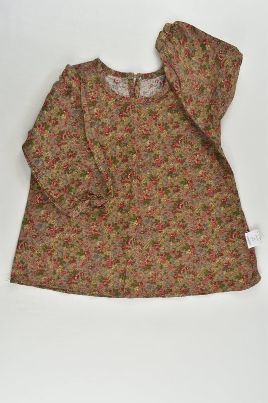 Baby Mari Size 2 (18-24 months) Floral Blouse