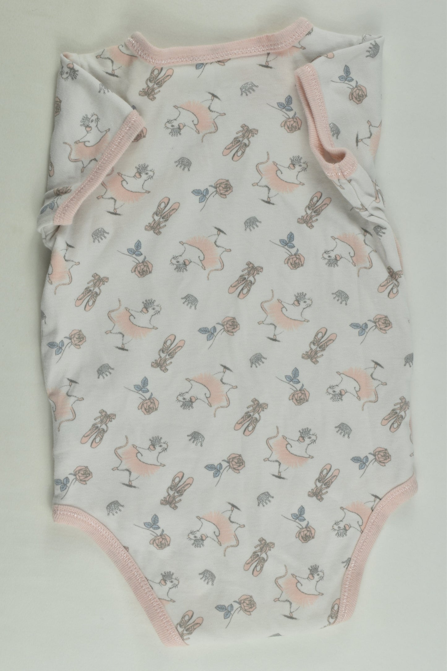 Baby Patch Size 00 Ballerina Mouse Wrap Bodysuit