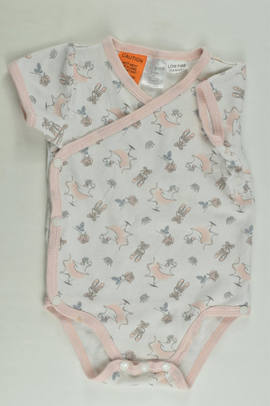 Baby Patch Size 00 Ballerina Mouse Wrap Bodysuit