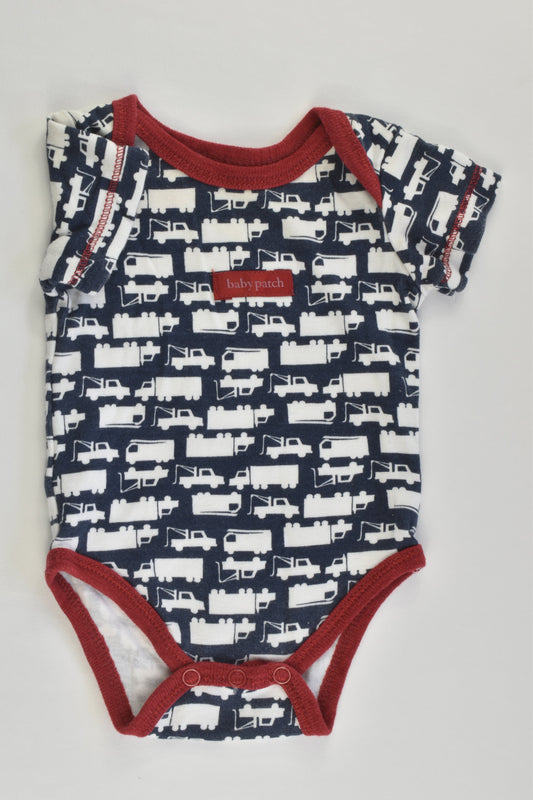 Baby Patch Size 0000 (56 cm) Vehicles Bodysuit