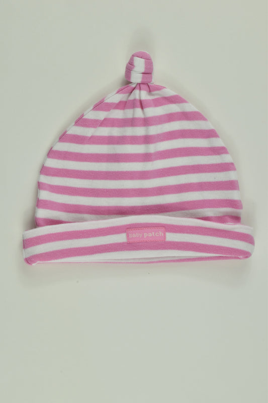 Baby Patch Size approx 000-00 Striped Beanie