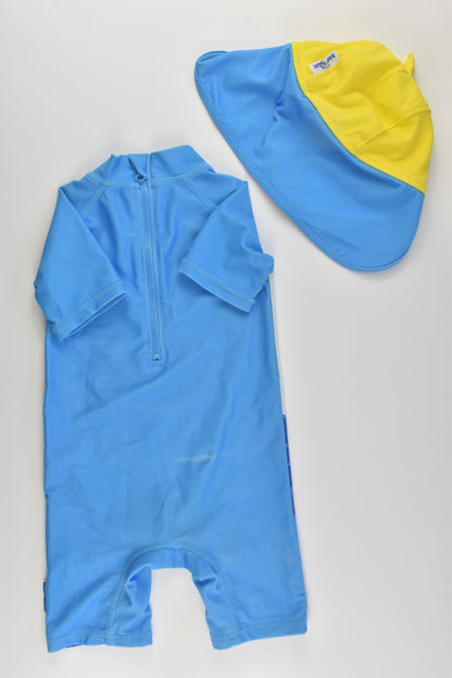 Baby Shark Size 2 Rashie Suit and Hat