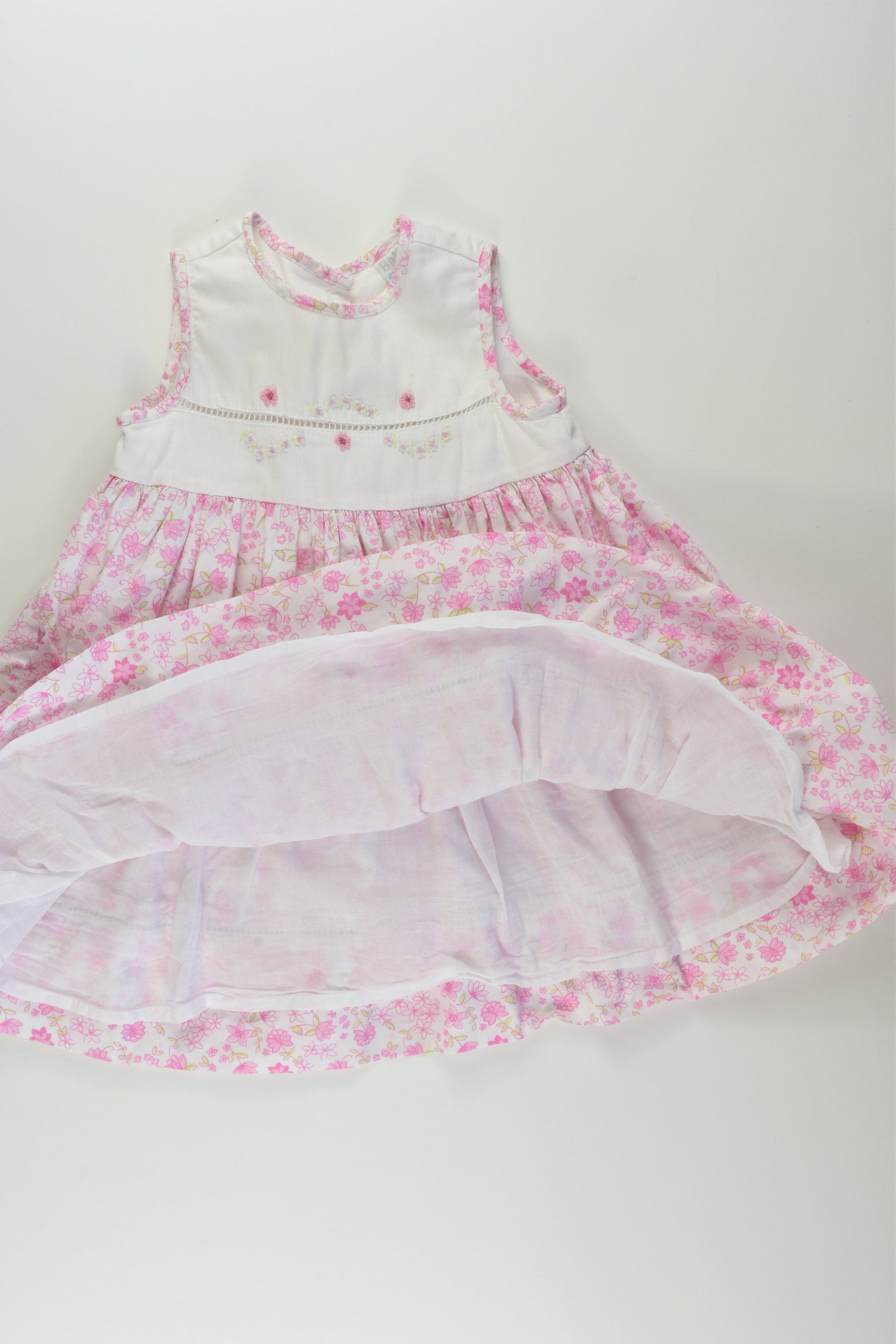 Baby World Size 0 Lined Embroidery Dress