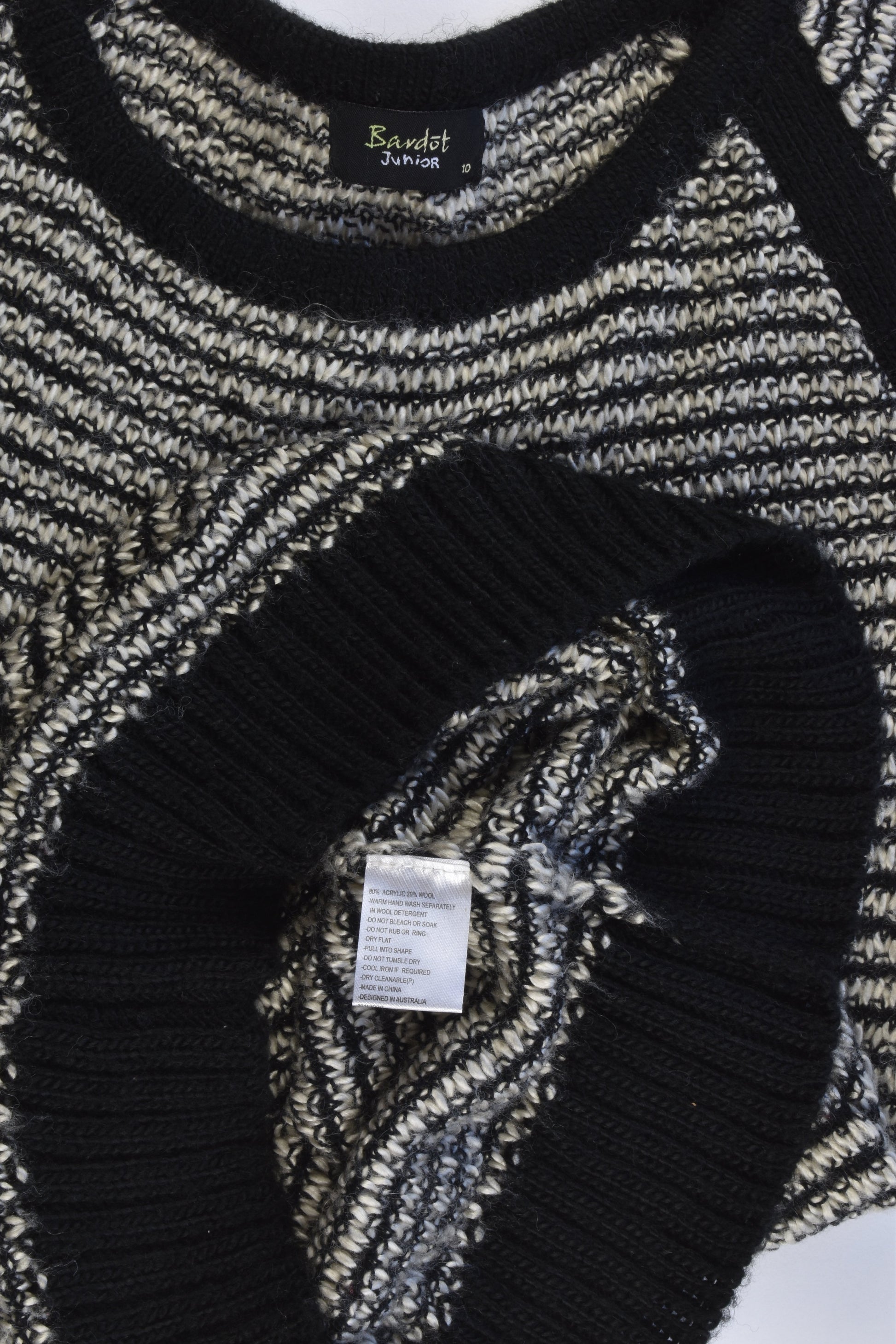 Bardot Junior Size 10 Knitted Dress
