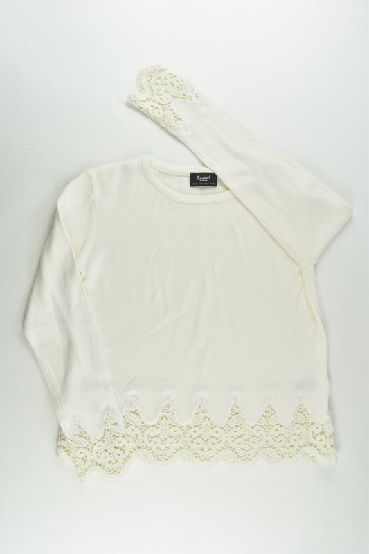 Bardot Junior Size 12 Lace Detail Knitted Jumper