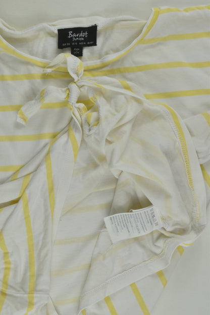 Bardot Junior Size 14 Striped Tie-front T-shirt