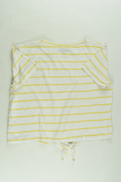 Bardot Junior Size 14 Striped Tie-front T-shirt