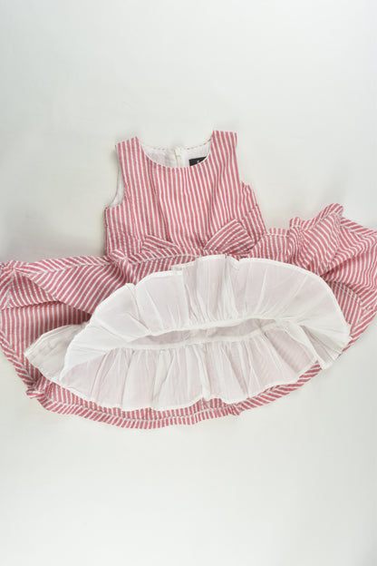 Bardot Junior Size 2 (92 cm) Lined Striped Dress