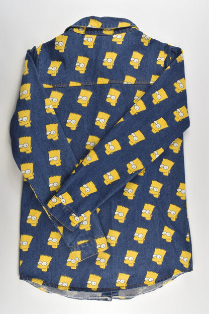 Bart Simpson Size approx 12-14 Denim Shirt
