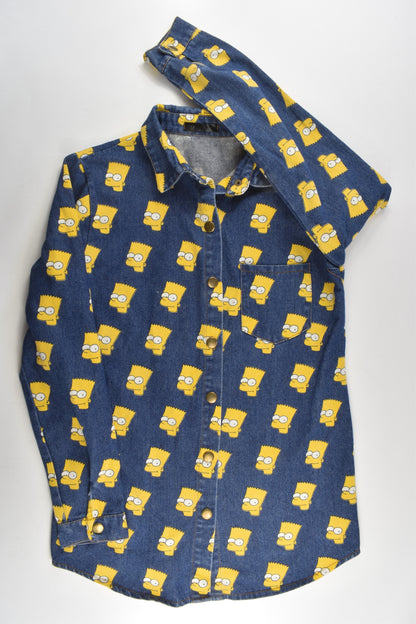 Bart Simpson Size approx 12-14 Denim Shirt